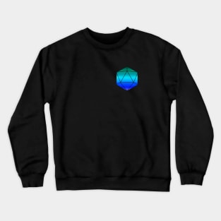 Blue Fade d20 Pocket Sized Crewneck Sweatshirt